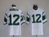 Mitchell and Ness Jets Joe Namath -12 Stitched White NFL Jersey