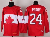 Olympic 2014 CA 24 Corey Perry Red Stitched NHL Jersey