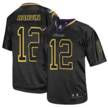 Nike Vikings -12 Percy Harvin Lights Out Black Stitched NFL Elite Jersey