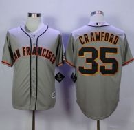 San Francisco Giants #35 Brandon Crawford Grey Road New Cool Base Stitched MLB Jersey