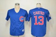 Chicago Cubs -13 Starlin Castro Blue Cool Base Stitched MLB Jersey