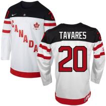 Olympic CA 20 John Tavares White 100th Anniversary Stitched NHL Jersey