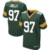 Nike Green Bay Packers #97 Johnny Jolly Green Team Color Men's Stitched NFL Elite Jersey