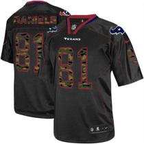 Nike Houston Texans -81 Owen Daniels Black Mens Stitched NFL Elite Camo Fashion Jersey