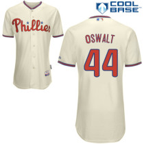 Philadelphia Phillies #44 Oswalt Stitched Cream MLB Jersey