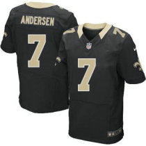 New Orleans Saints -7 Morten Andersen Black Team Color NFL Elite Jersey