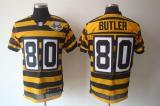 Nike Pittsburgh Steelers #80 Jack Butler Yellow Black 80TH Anniversary Throwback Men's Stitched NFL