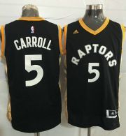 Toronto Raptors -5 DeMarre Carroll Black Gold Stitched NBA Jersey