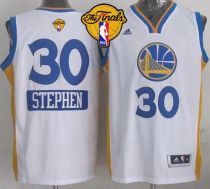 Golden State Warriors #30 Stephen Curry White 2014-15 Christmas Day The Finals Patch Stitched Youth