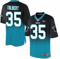 Nike Carolina Panthers -35 Mike Tolbert BlackBlue Stitched NFL Elite Fadeaway Fashion Jersey
