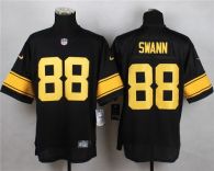 Nike Pittsburgh Steelers #88 Lynn Swann Black Gold No Men's Stitched NFL Elite Jersey