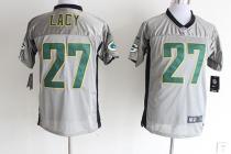 Nike Green Bay Packers #27 Eddie Lacy Grey Shadow Men's Stitched NFL Elite Jersey
