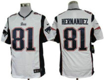 Nike Patriots -81 Aaron Hernandez White Stitched NFL Game Jersey