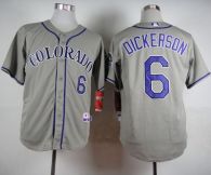 Colorado Rockies -6 Corey Dickerson Grey Cool Base Stitched MLB Jersey