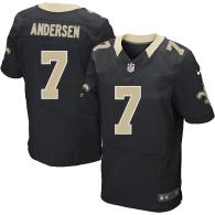 Nike New Orleans Saints #7 Morten Andersen Black Team Color Men's Stitched NFL Elite Jersey