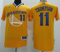 Revolution 30 Golden State Warriors -11 Klay Thompson Gold Alternate Stitched NBA Jersey