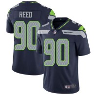 Nike Seahawks -90 Jarran Reed Steel Blue Team Color Stitched NFL Vapor Untouchable Limited Jersey