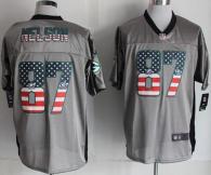 Nike Green Bay Packers #87 Jordy Nelson Grey Men's Stitched NFL Elite USA Flag Fashion Jersey