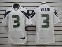 Nike Seattle Seahawks #3 Russell Wilson White Men‘s Stitched NFL Elite Jersey