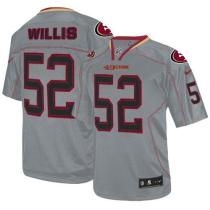 Nike San Francisco 49ers -52 Patrick Willis Lights Out Grey Mens Stitched NFL Elite Jersey