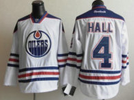 Edmonton Oilers -4 Taylor Hall White Stitched NHL Jersey