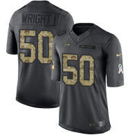 Seattle Seahawks -50 KJ Wright Nike Anthracite 2016 Salute to Service Jersey