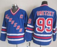 New York Rangers -99 Wayne Gretzky Blue CCM Heroes of Hockey Alumni Stitched NHL Jersey
