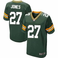 Nike Packers -27 Josh Jones Green Team Color Stitched NFL Elite Jersey