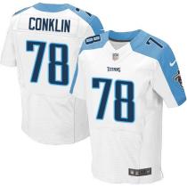 Nike Titans -78 Jack Conklin White Stitched NFL Elite Jersey