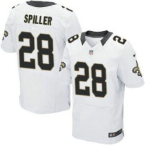 Nike New Orleans Saints -28 C J Spiller White Stitched NFL Elite Jersey