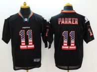 Nike Miami Dolphins #11 DeVante Parker Black Men's Stitched NFL Elite USA Flag Fashion Jersey