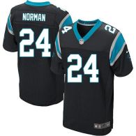 Nike Panthers -24 Josh Norman Black Team Color Men's Stitched NFL Elite Jersey