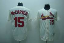 Mitchell and Ness St Louis Cardinals #15 Tim McCarver Stitched Cream Throwback MLB Jersey