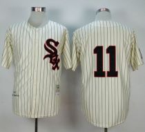 Mitchell And Ness 1959 Chicago White Sox -11 Luis Aparicio Cream Stitched MLB Jersey