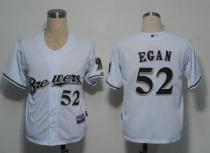 Milwaukee Brewers -52 Egan White Stitched MLB Jersey