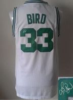 Revolution 30 Autographed Boston Celtics -33 Larry Bird White Stitched NBA Jersey