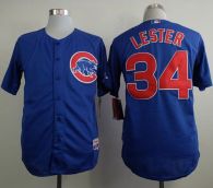 Chicago Cubs -34 Jon Lester Blue Cool Base Stitched MLB Jersey