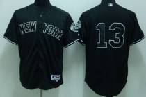 New York Yankees -13 Alex Rodriguez Stitched Black MLB Jersey