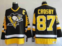Pittsburgh Penguins -87 Sidney Crosby Stitched Black Mitchell&Ness NHL Jersey