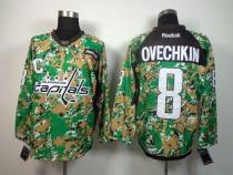 Washington Capitals -8 Alex Ovechkin Camo Veterans Day Practice Stitched NHL Jersey