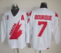 Olympic 1991 CA 7 Ray Bourque White CCM Throwback Stitched NHL Jersey