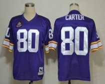 Mitchell And Ness Vikings -80 Cris Carter Purple Stitched Throwback NFL Jersey
