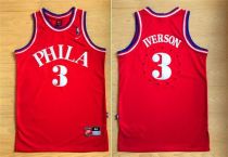 Philadelphia 76ers -3 Allen Iverson Red 1964 Throwback Stitched NBA Jersey
