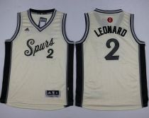 San Antonio Spurs #2 Kawhi Leonard Cream 2015-2016 Christmas Day Youth Stitched NBA Jersey