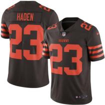 Nike Browns -23 Joe Haden Brown Stitched NFL Color Rush Limited Jersey
