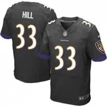 Nike Baltimore Ravens -33 Will Hill Black Alternate Stitched NFL New Elite Jersey