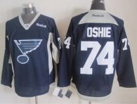St Louis Blues -74 T J Oshie Navy Blue Practice Stitched NHL Jersey