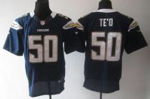 Nike San Diego Chargers -50 Manti Te'o Navy Blue Team Color Men‘s Stitched NFL Elite Jersey