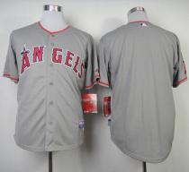 Los Angeles Angels of Anaheim Blank Grey Cool Base Stitched MLB Jersey