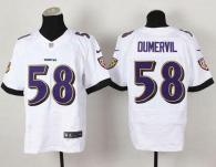 Nike Ravens -58 Elvis Dumervil White Men's Stitched NFL New Elite Jersey